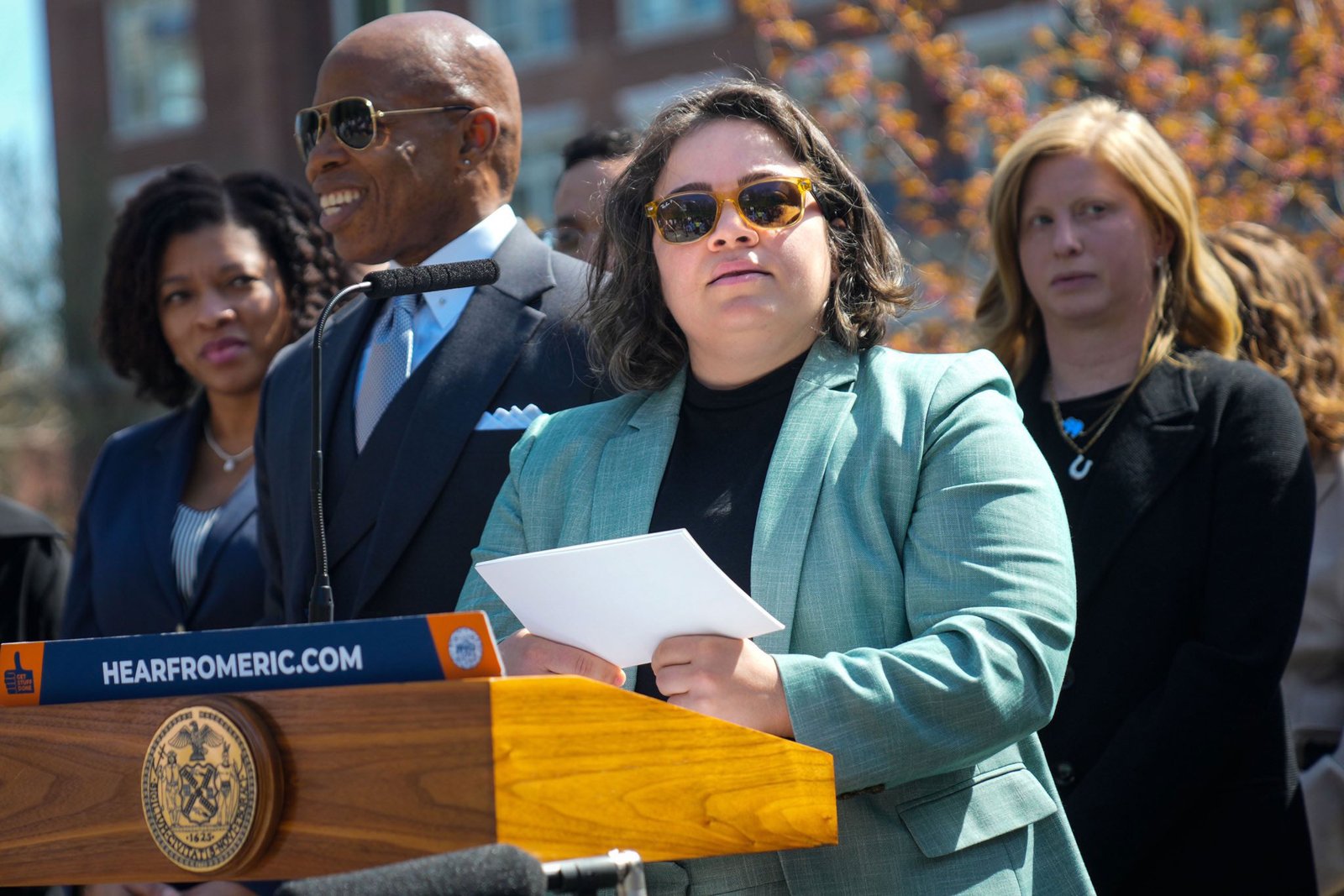 Foto de archivo de Kathleen Corradi en un acto en Nueva York