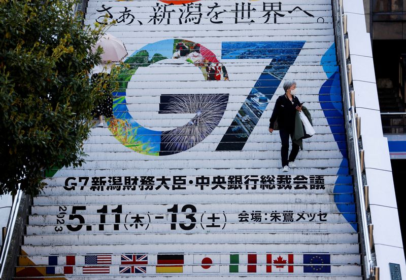El logo de la reunión en el marco del G-7 (Reuters)