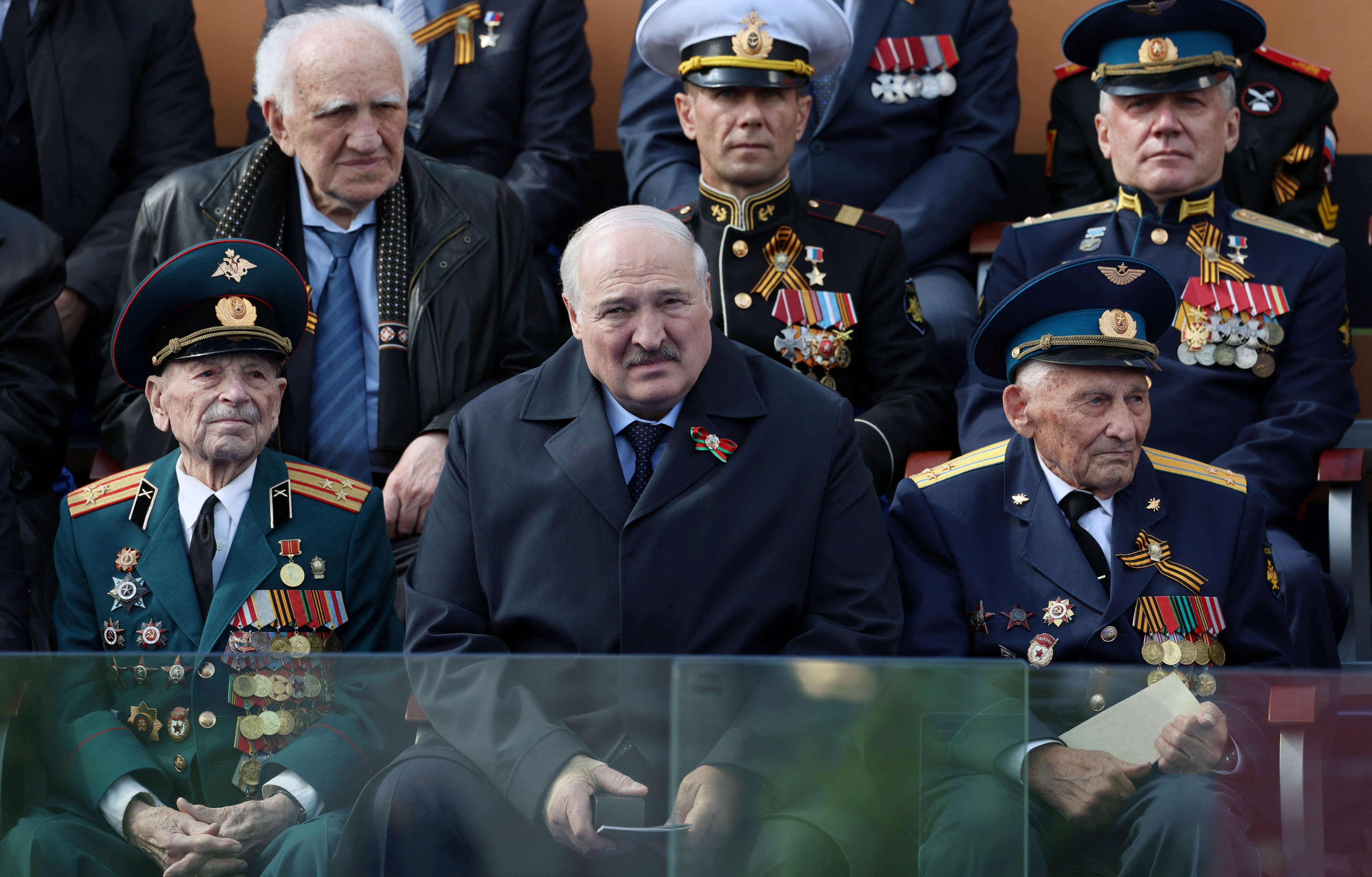 Lukashenko en el desfile militar en Moscú (Sputnik/Reuters)