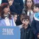 los nietos de cristina kirchner subieron al escenario en el acto en la plaza de mayo